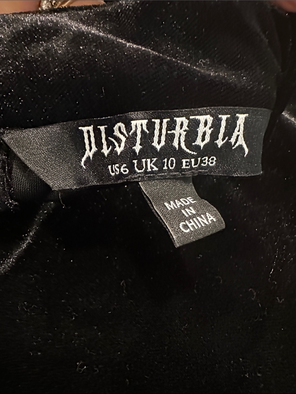 Disturbia cameo floral flocked mesh velour high neck top sz6 - Picture 5 of 7